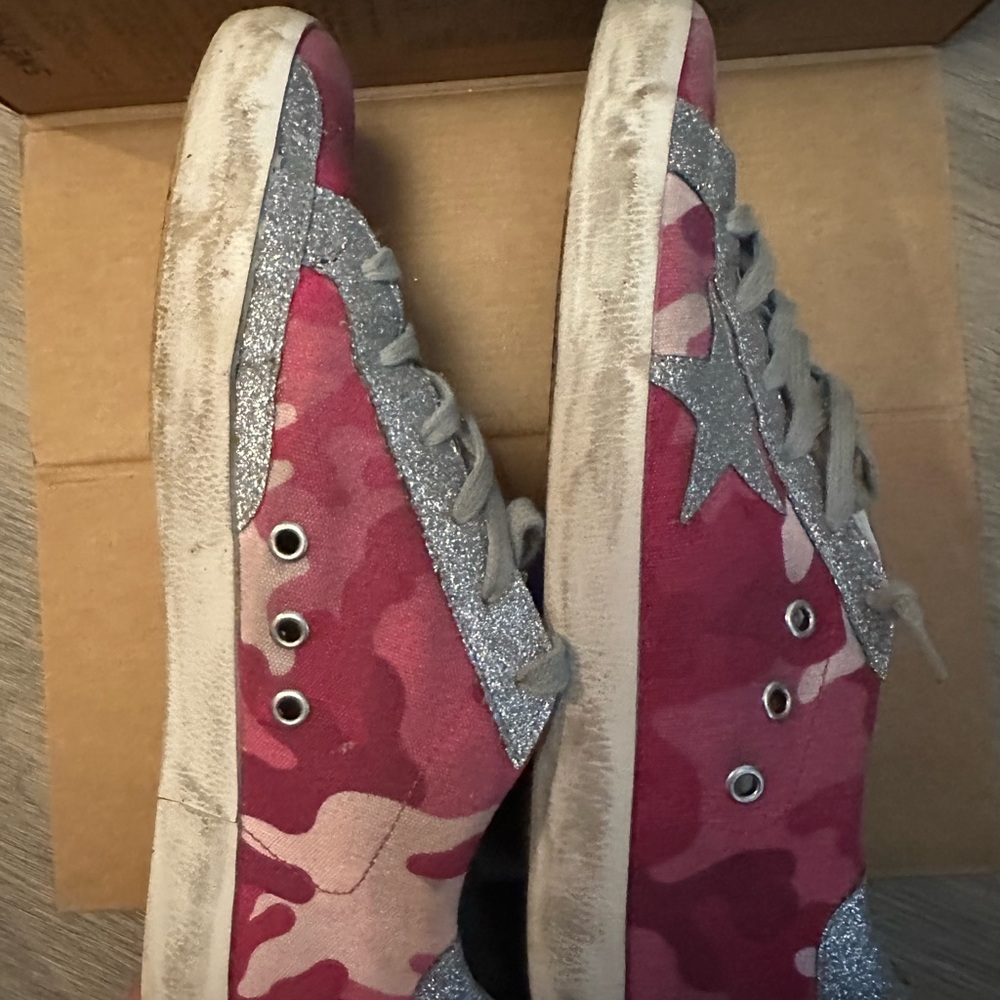 Golden Goose pink camo and sparkle Womens sneakers 41 - Picture 4 of 7